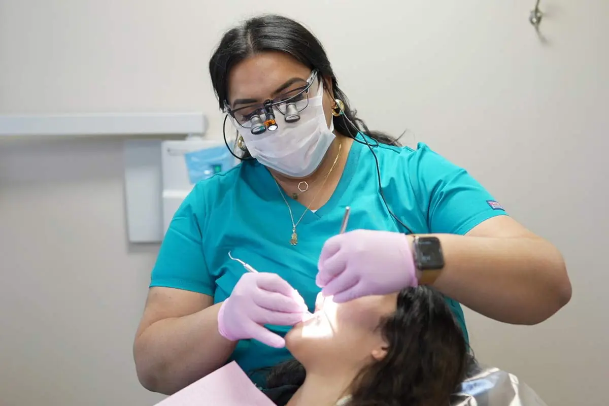 patient receiving dental care at Park Ridge Smile Center