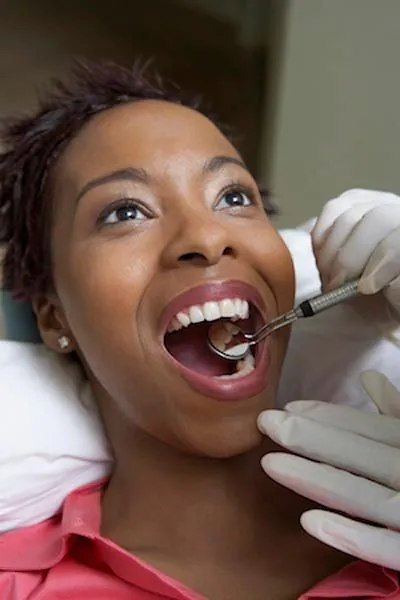 woman getting a dental checkup at Park Ridge Smile Center